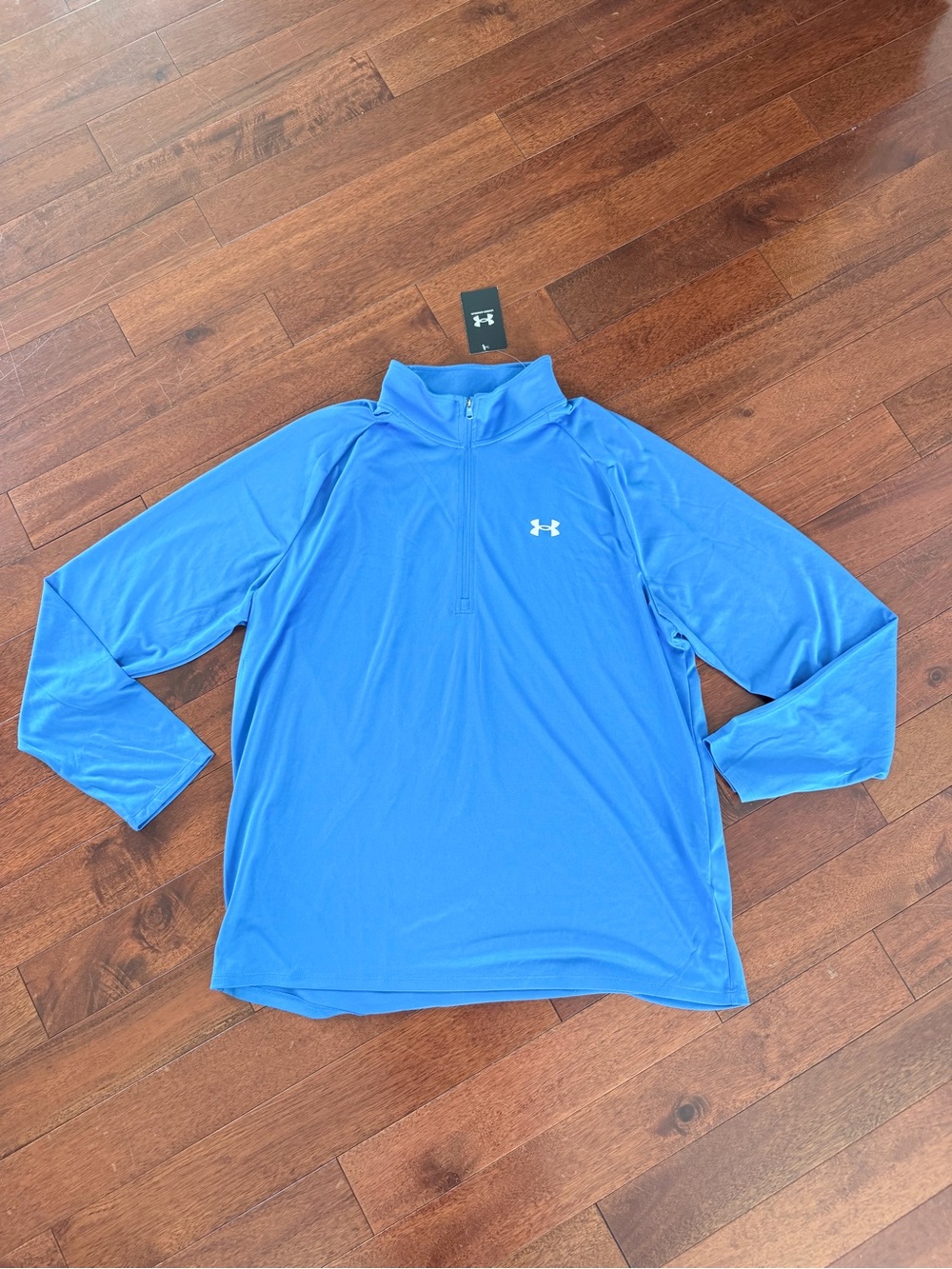 Under Armour Men Shirt UA Tech 2.0 1/2 Zip Loose Training Blue Size XXL NEW